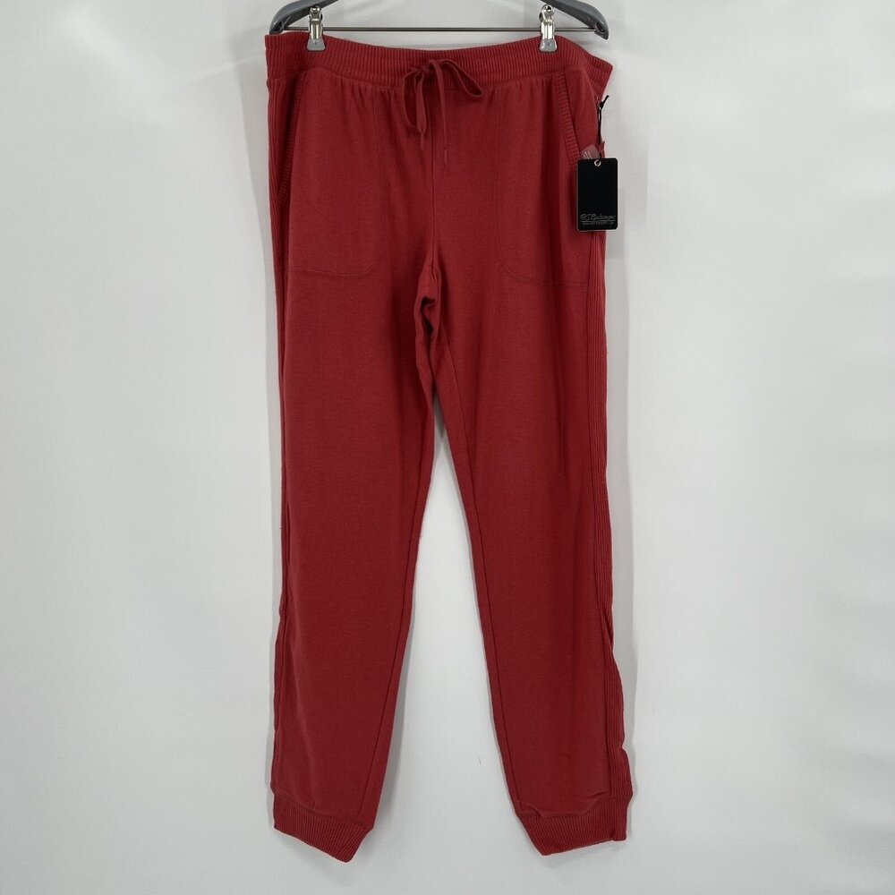 PJ Salvage Peachy in Color Lounge Joggers Pajama Pants sz L Burnt Red RZPCP NWT